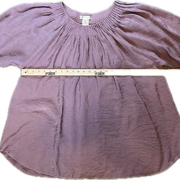 Paisley Vine Swing Tunic Plum sizes 1X & 2X - Picture 8 of 14